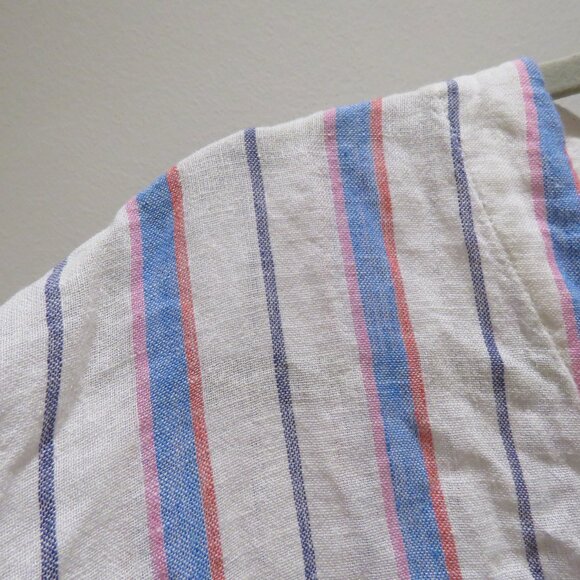 RAILS Thea Top in Tahiti Stripe Linen Blend Oversized Gauzy Boho Beachy - Size M - Picture 4 of 13